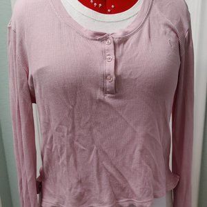 ZYIA Activewear Petal Cloud Peak Thermal Pajama Shirt (XL)